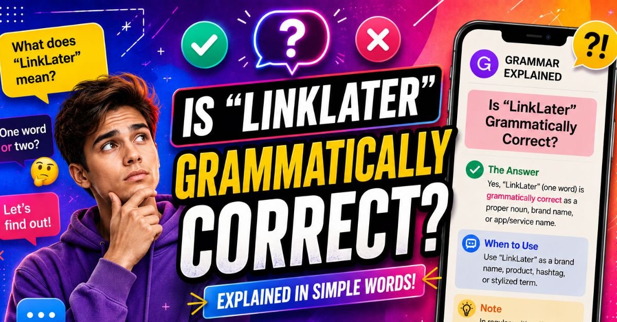 Is “Link Later” Grammatically Correct?