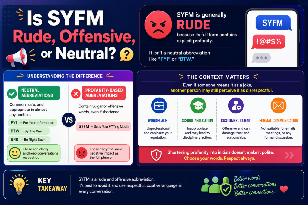 Is SYFM Rude, Offensive, or Neutral?